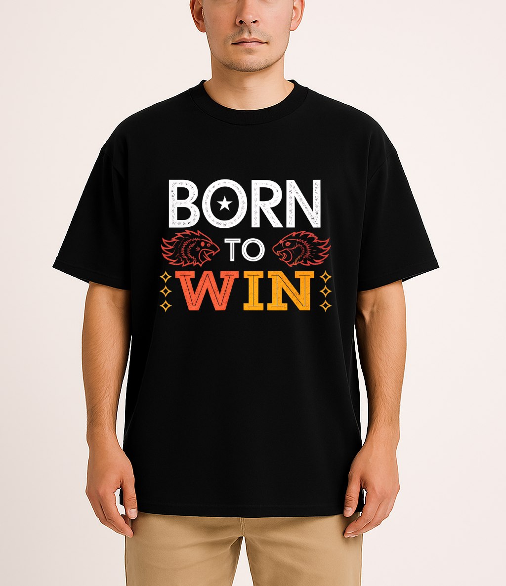 Born To Win Men Oversized Tshirt