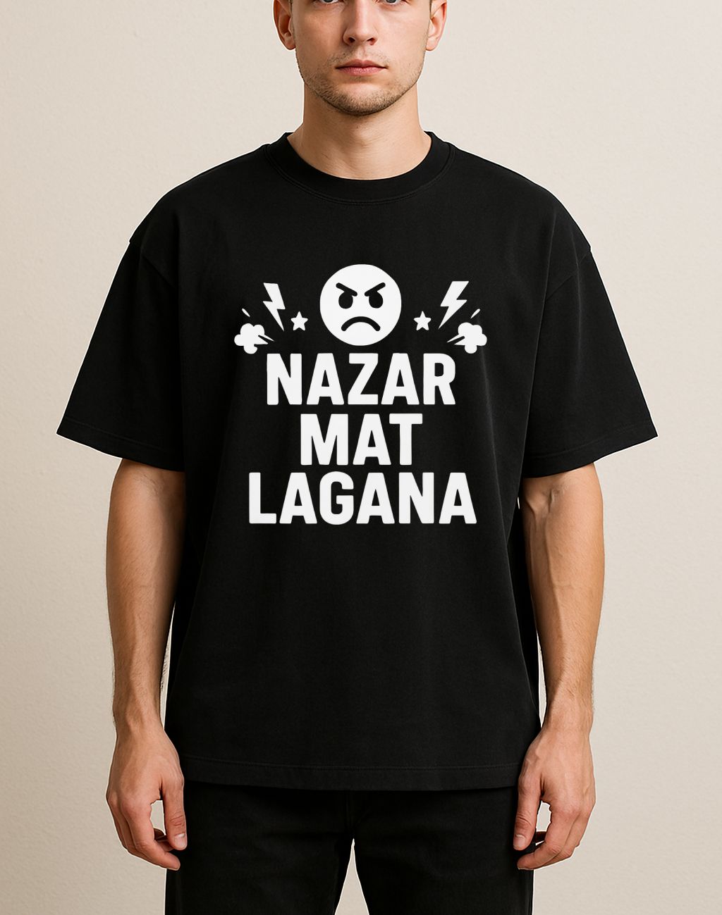 Nazar Mat Lagana Men Oversized Tshirt